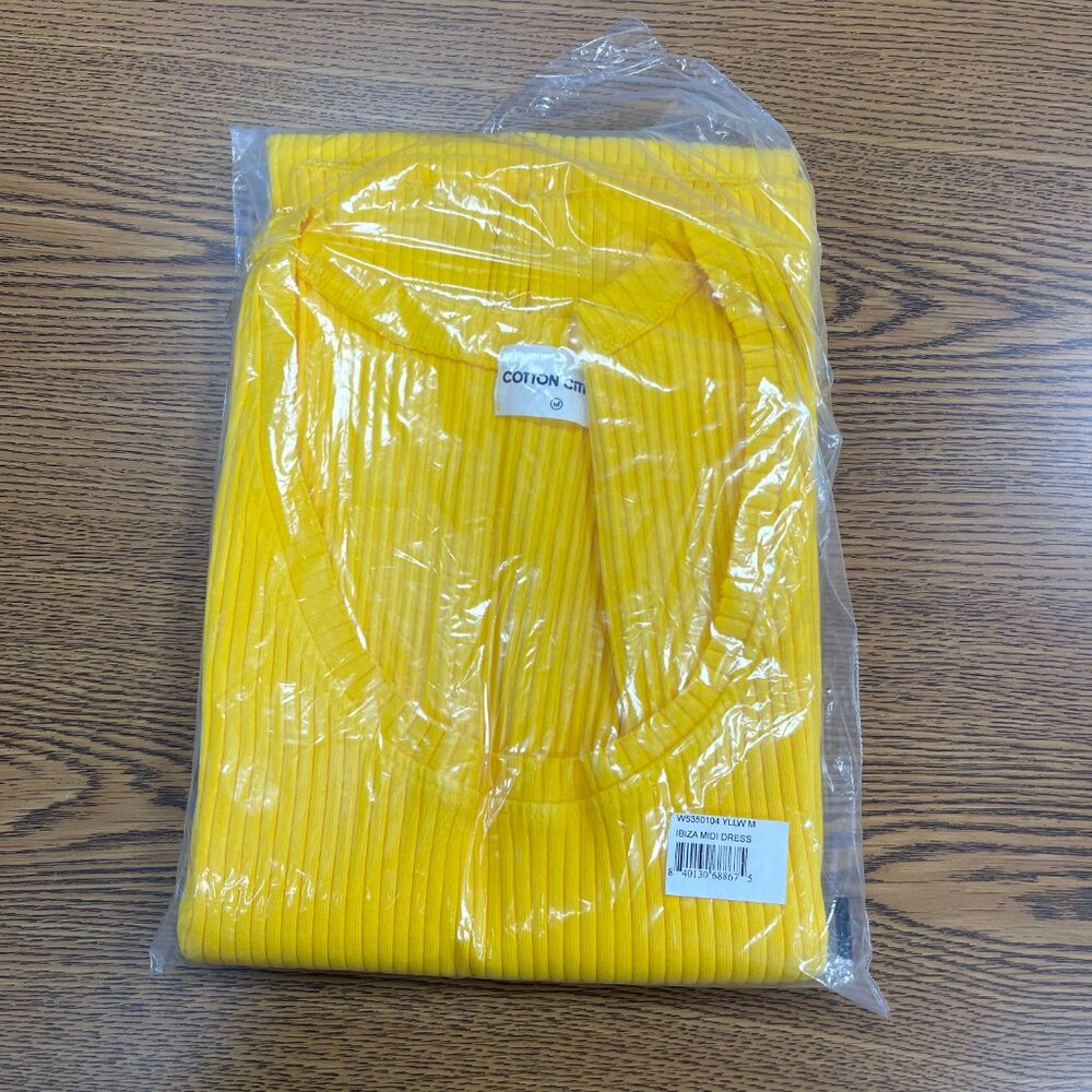 Cotton Citizen Ibiza Midi Dress, Yellow - Medium - NWT - Picture 8 of 8